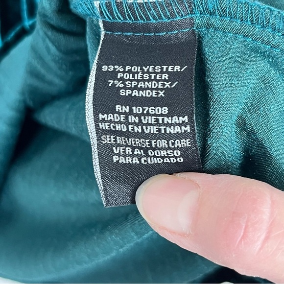 Chetta B Turquoise Green Velvet Fit & Flare Dress Size 10 - Picture 8 of 10